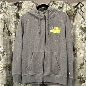 Men’s Wilson Gray Hoodie with Yellow Logo